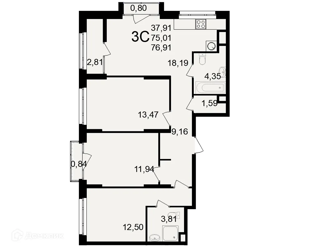 Фото квартиры в ЖК Аура