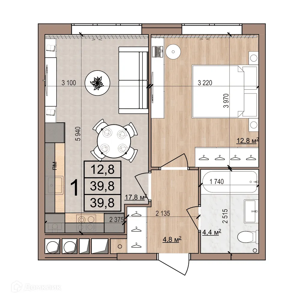 Фото квартиры в ЖК Skyline (Скайлайн)