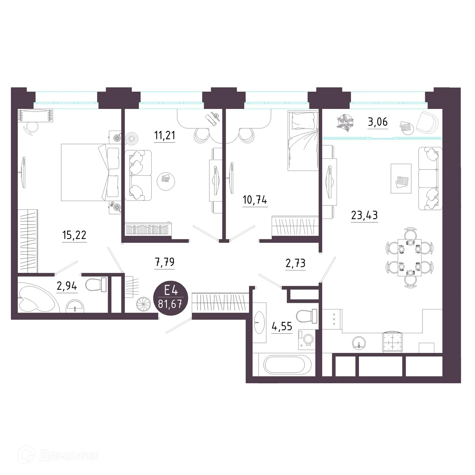 Фото квартиры в ЖК Крылья