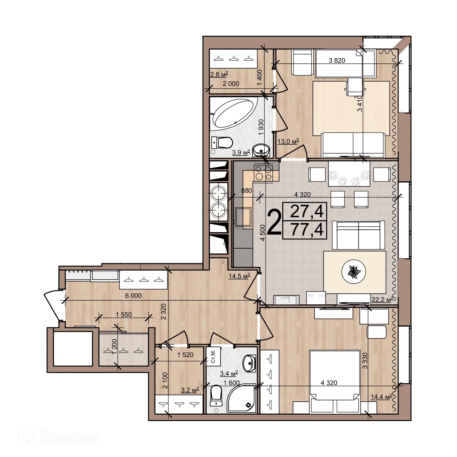 Фото квартиры в ЖК Discovery (Дискавери)