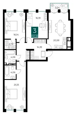 Фото квартиры в ЖК Арт-кварталы