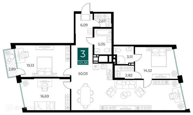 Фото квартиры в ЖК Арт-кварталы