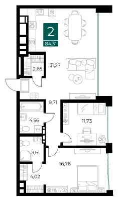 Фото квартиры в ЖК Арт-кварталы
