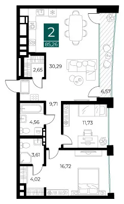 Фото квартиры в ЖК Арт-кварталы