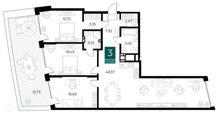 Фото квартиры в ЖК Арт-кварталы