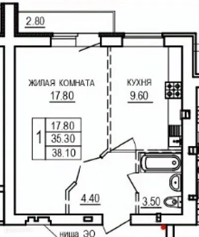 Фото квартиры в ЖК На Благодатной