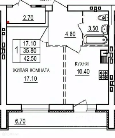 Фото квартиры в ЖК На Благодатной