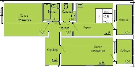 Фото квартиры в ЖК Green Town (Грин Таун)