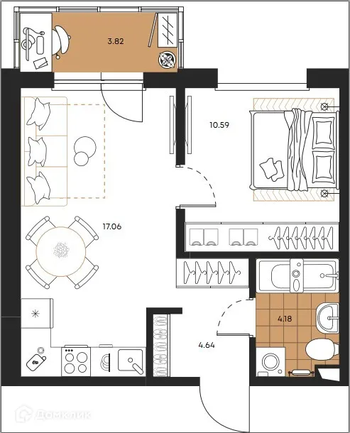 Фото квартиры в ЖК Большая Полянка