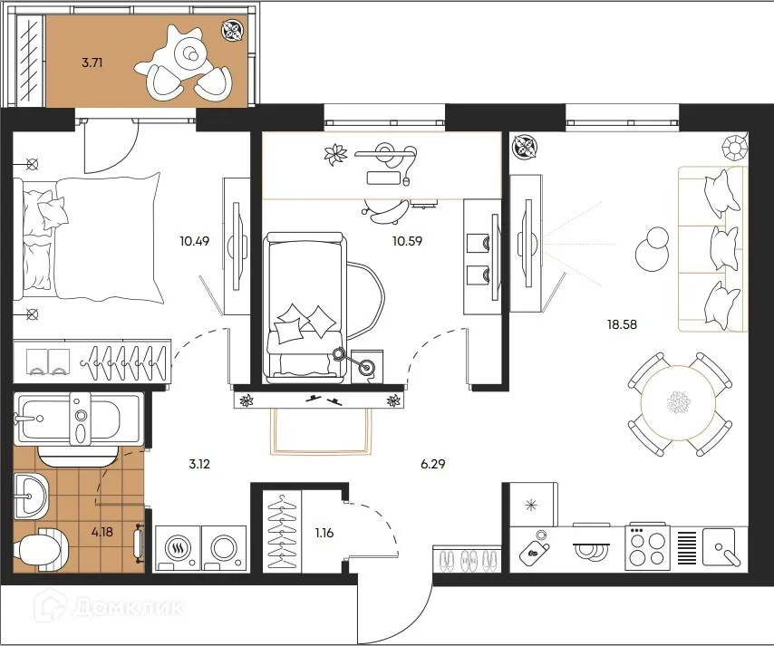 Фото квартиры в ЖК Большая Полянка