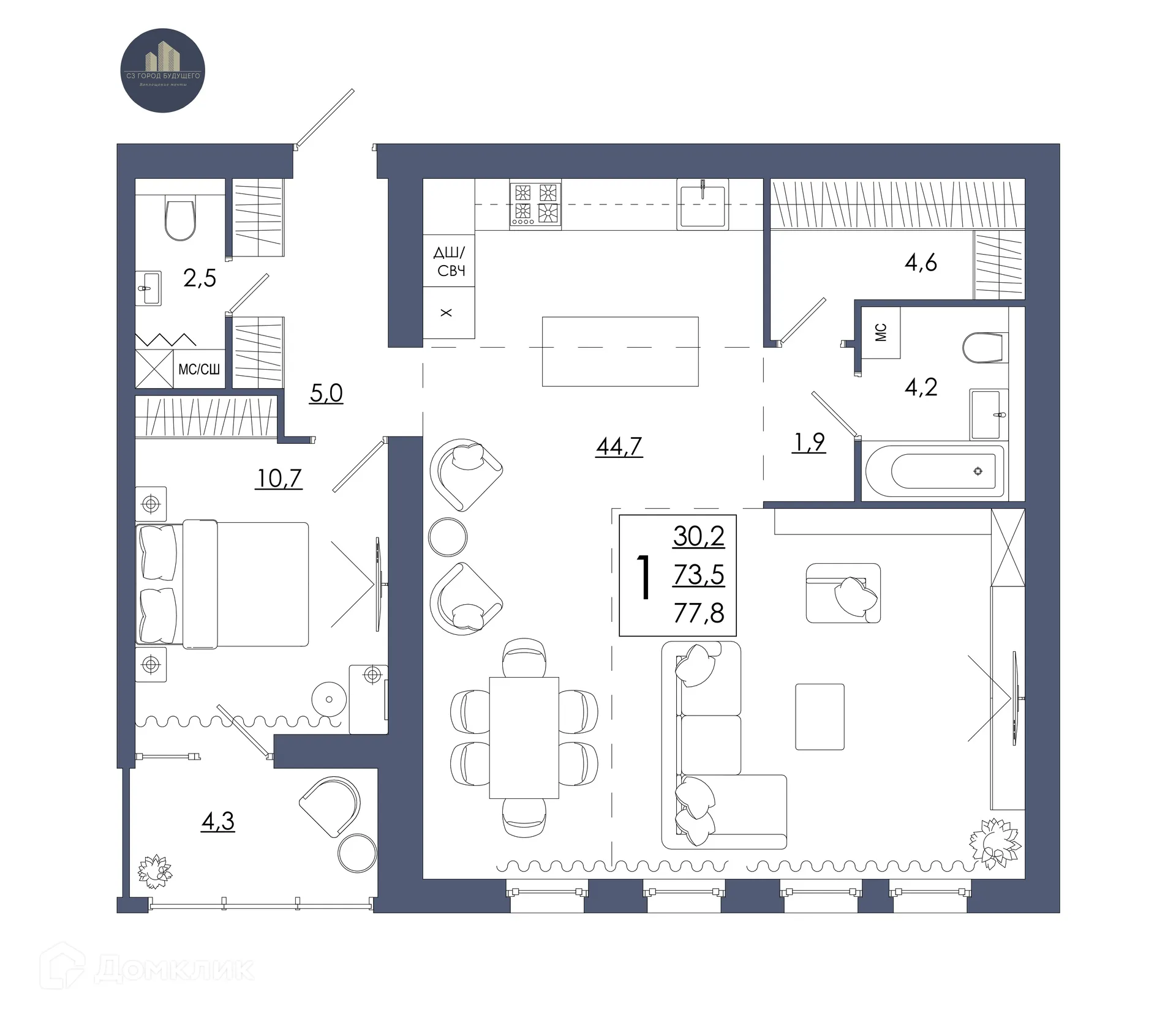 Фото квартиры в ЖК МАСТЕР и МАРГАРИТА