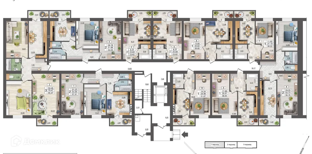 Фото квартиры в ЖК "Лазурный"