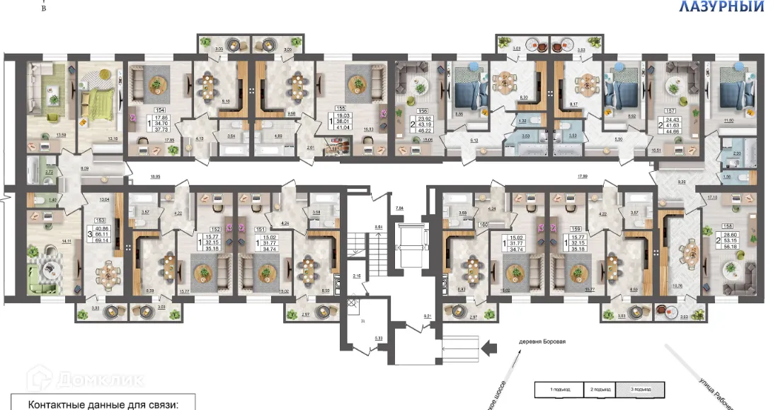 Фото квартиры в ЖК "Лазурный"
