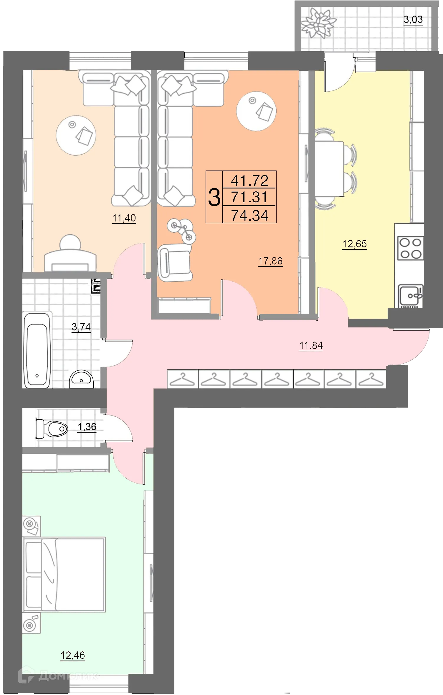 Фото квартиры в ЖК "Новый Смоленск"