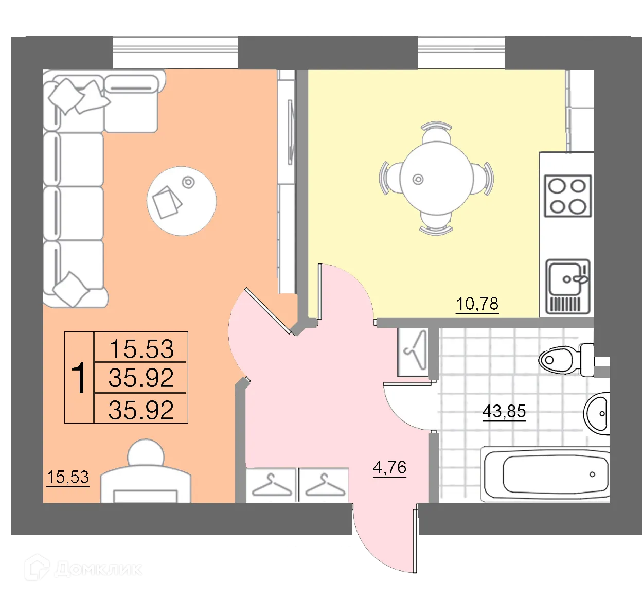 Фото квартиры в ЖК "Новый Смоленск"