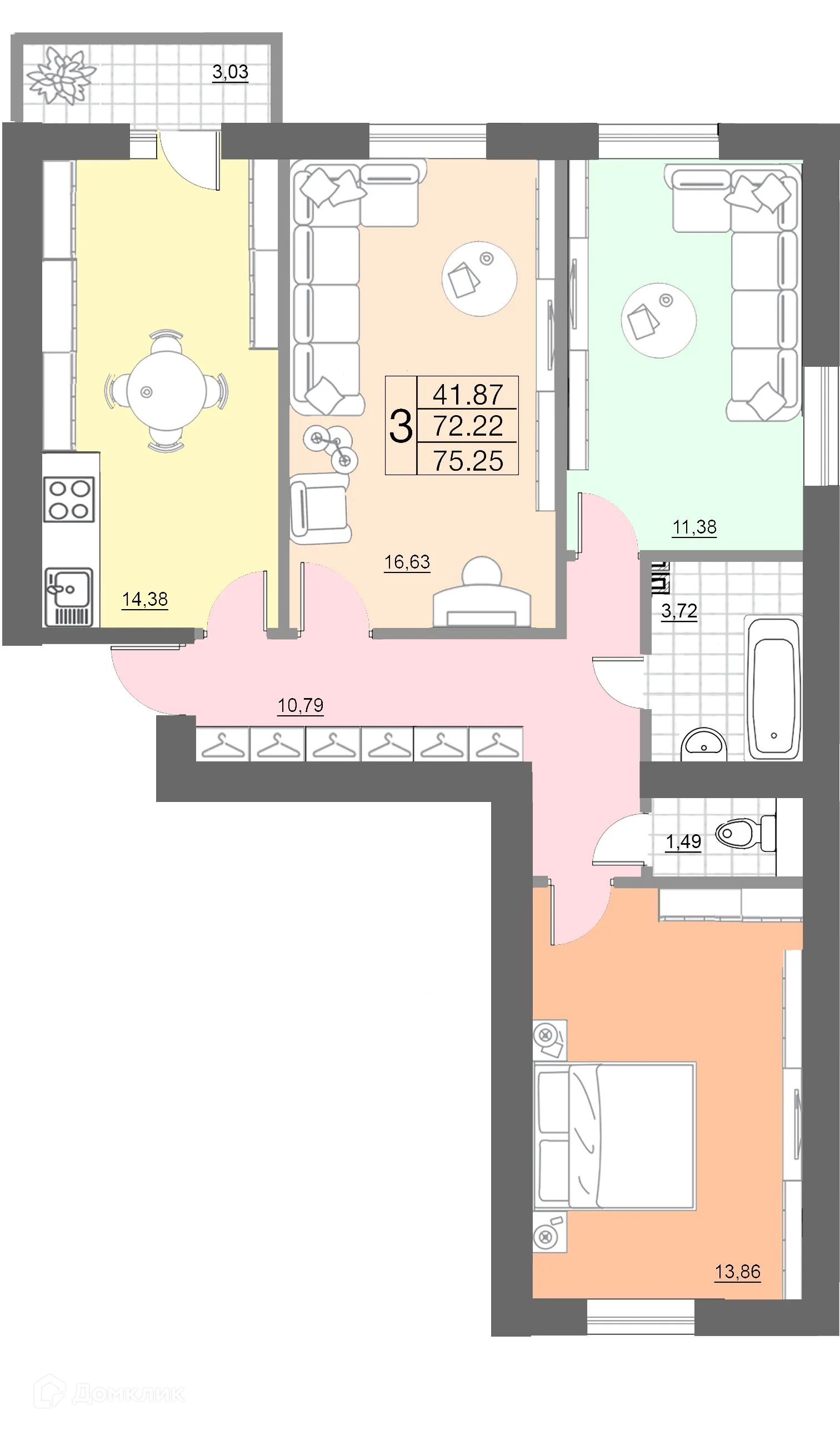 Фото квартиры в ЖК "Новый Смоленск"