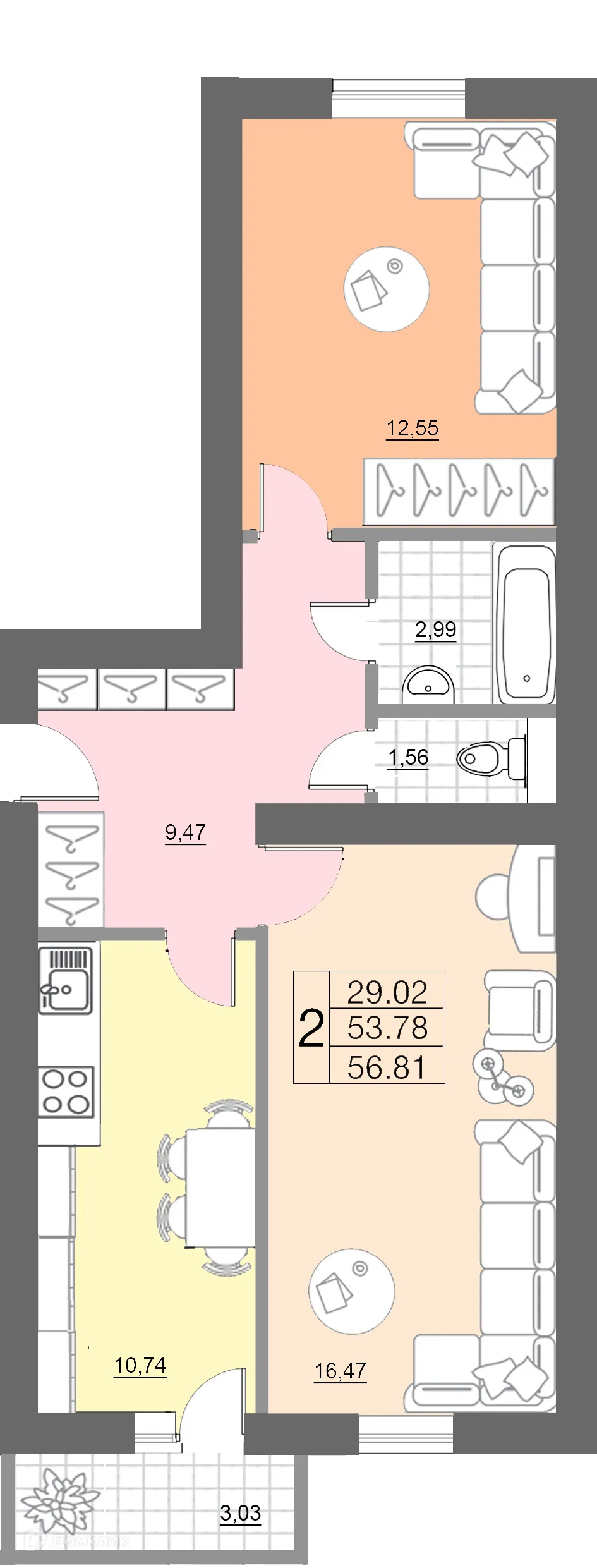 Фото квартиры в ЖК "Новый Смоленск"