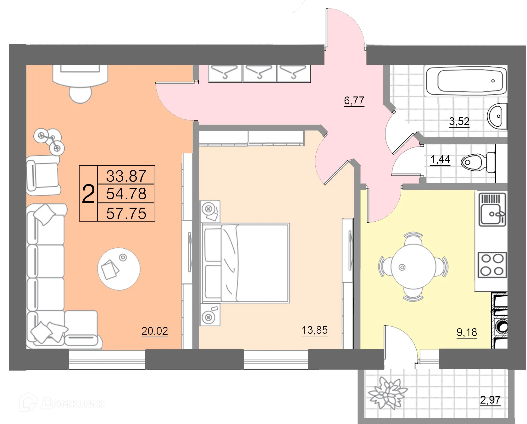 Фото квартиры в ЖК "Новый Смоленск"