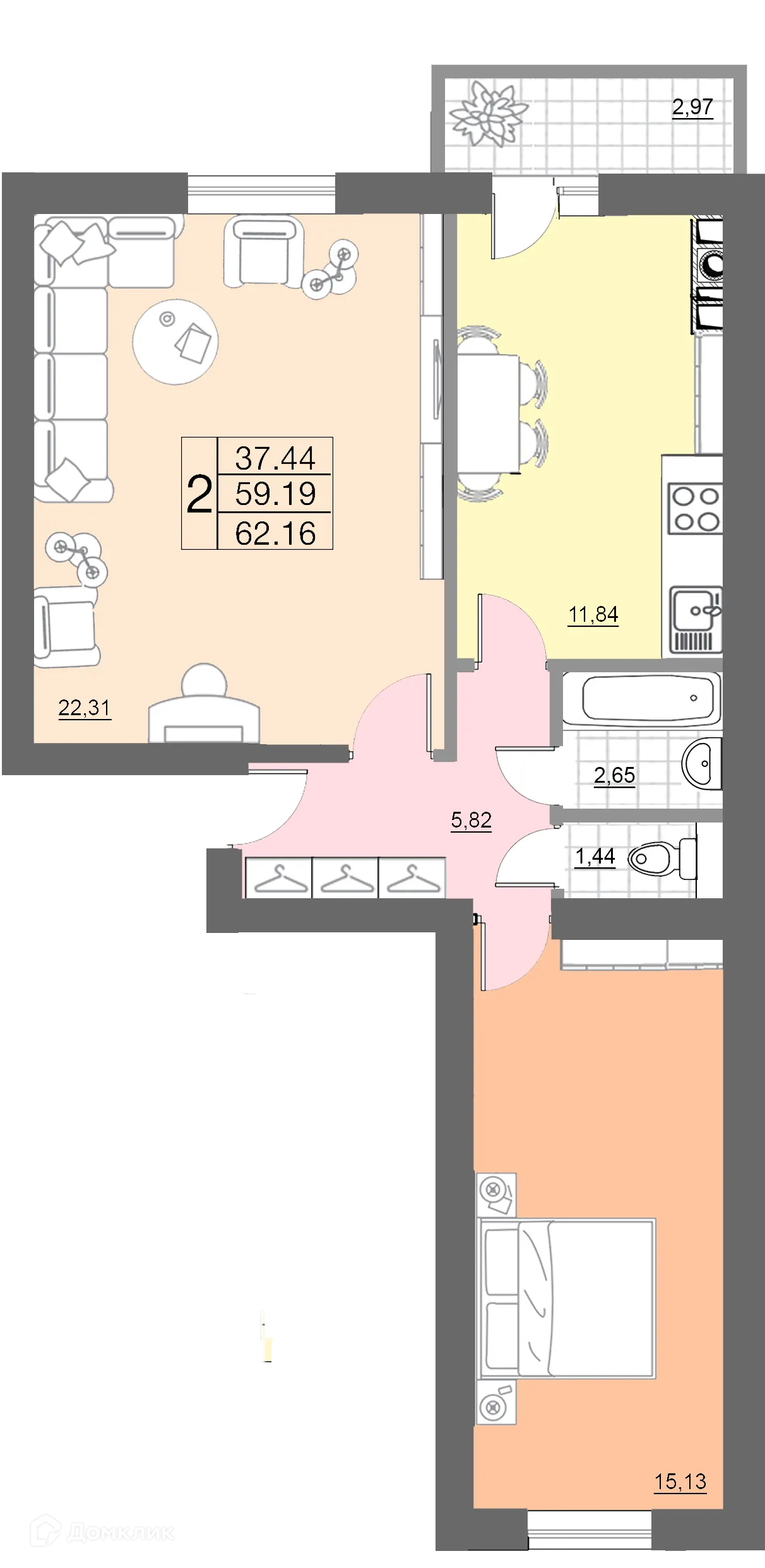 Фото квартиры в ЖК "Новый Смоленск"