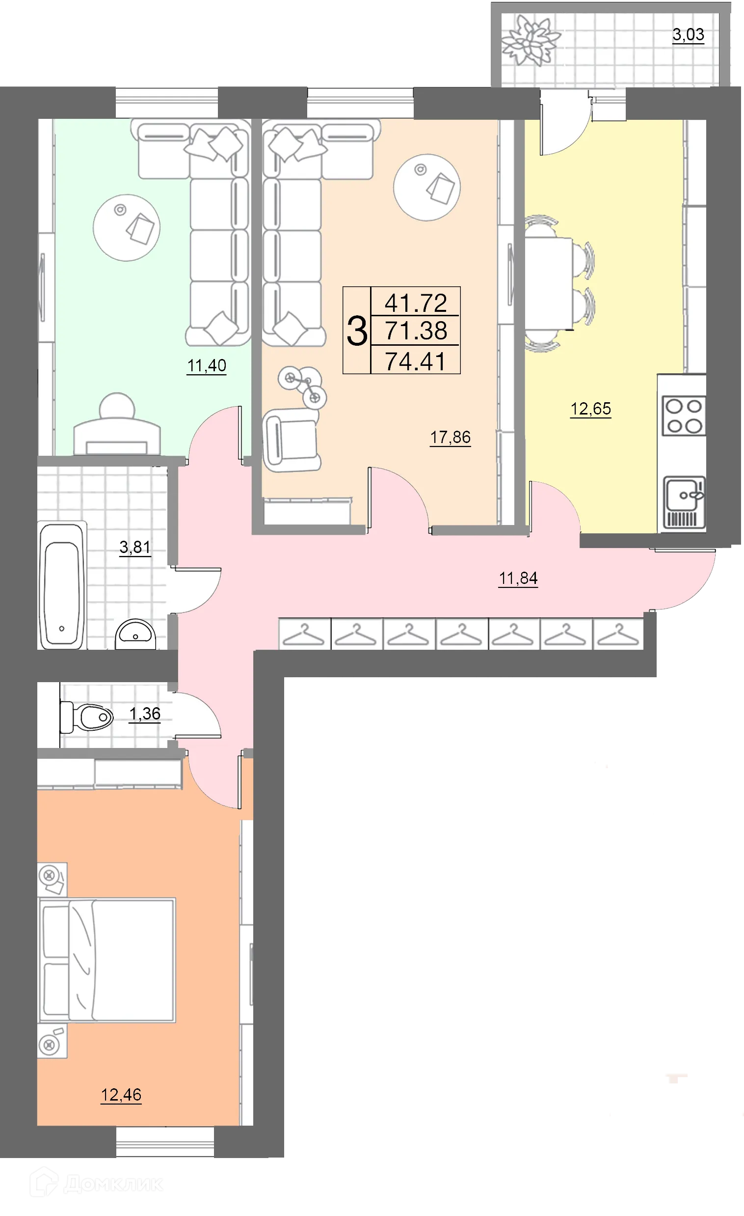 Фото квартиры в ЖК "Новый Смоленск"