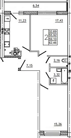 Фото квартиры в ЖК Дом по ул Нахимова