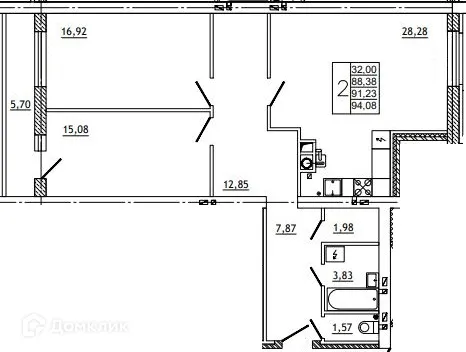 Фото квартиры в ЖК Дом по ул Нахимова
