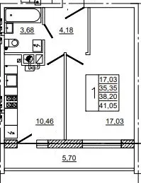 Фото квартиры в ЖК Дом по ул Нахимова