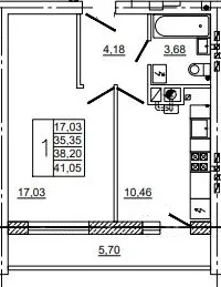 Фото квартиры в ЖК Дом по ул Нахимова