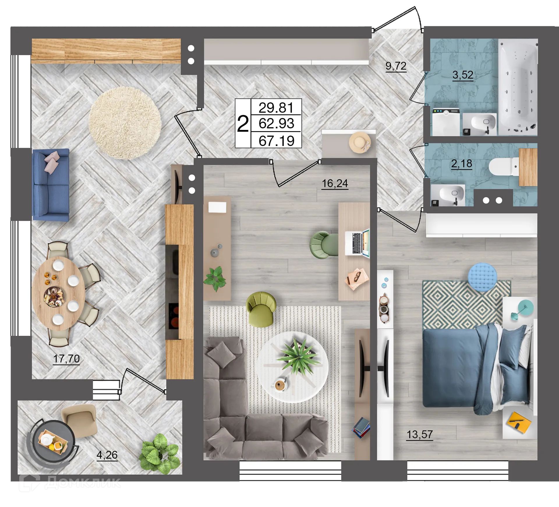 Фото квартиры в ЖК Океан