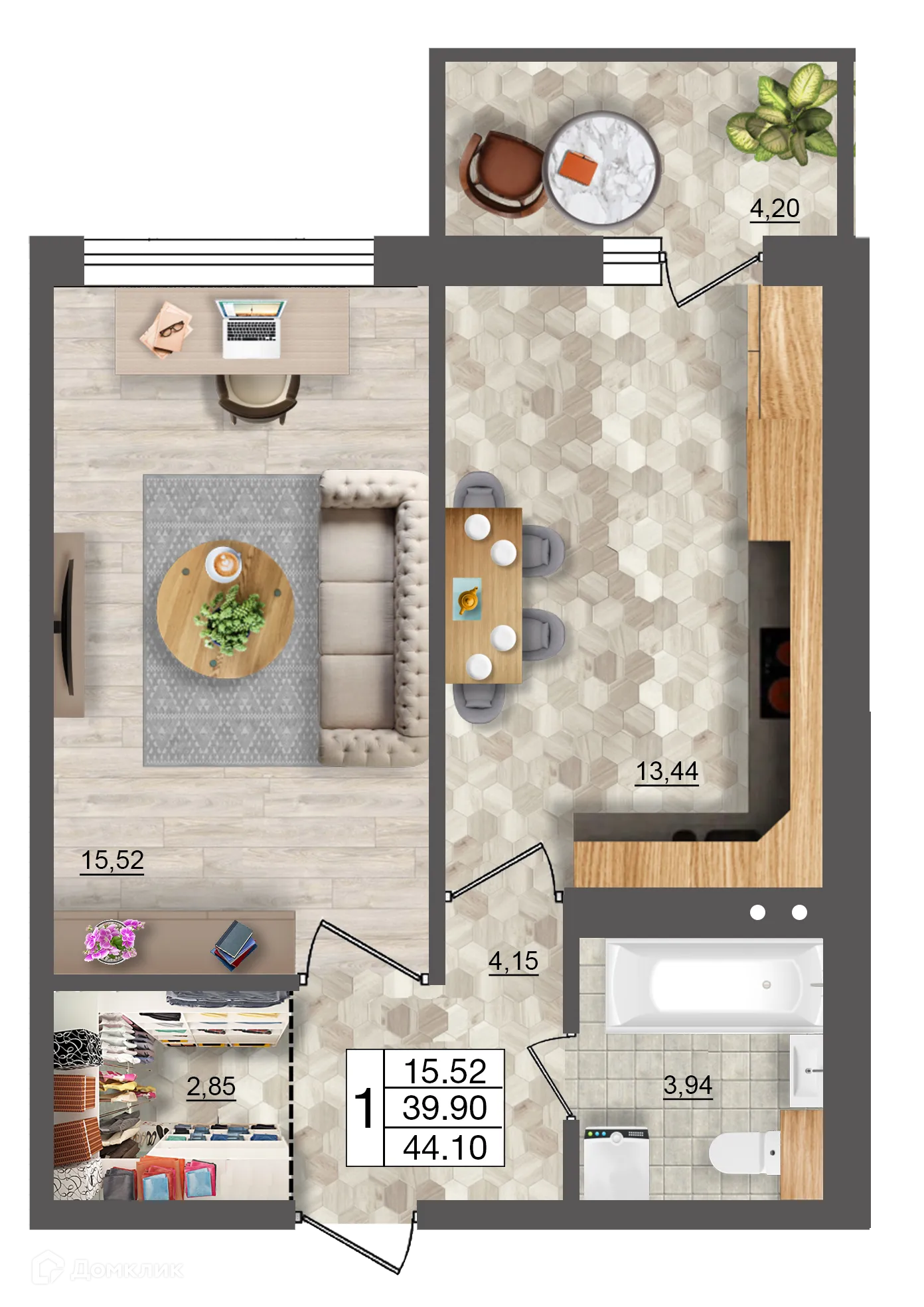 Фото квартиры в ЖК Океан