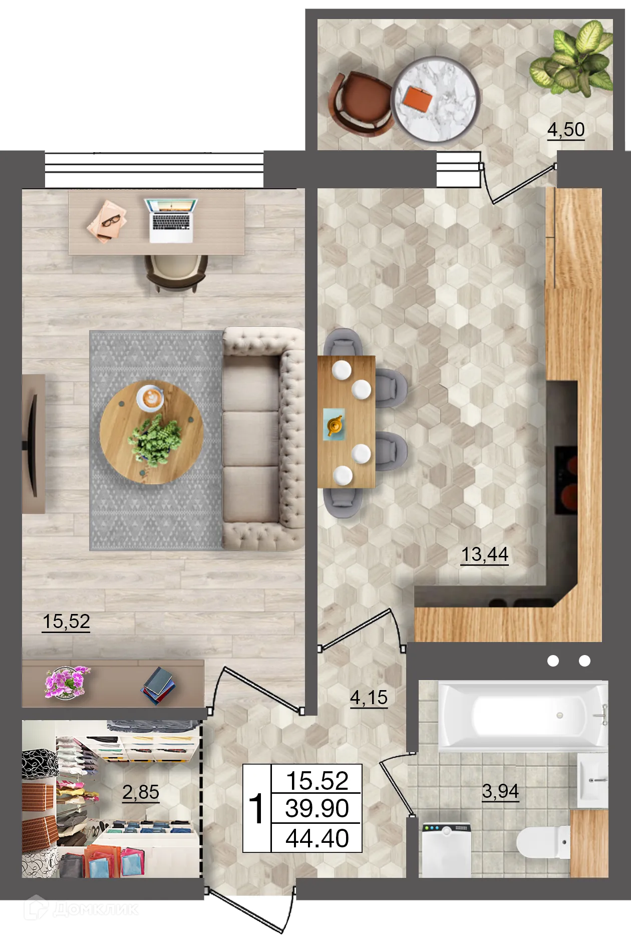 Фото квартиры в ЖК Океан