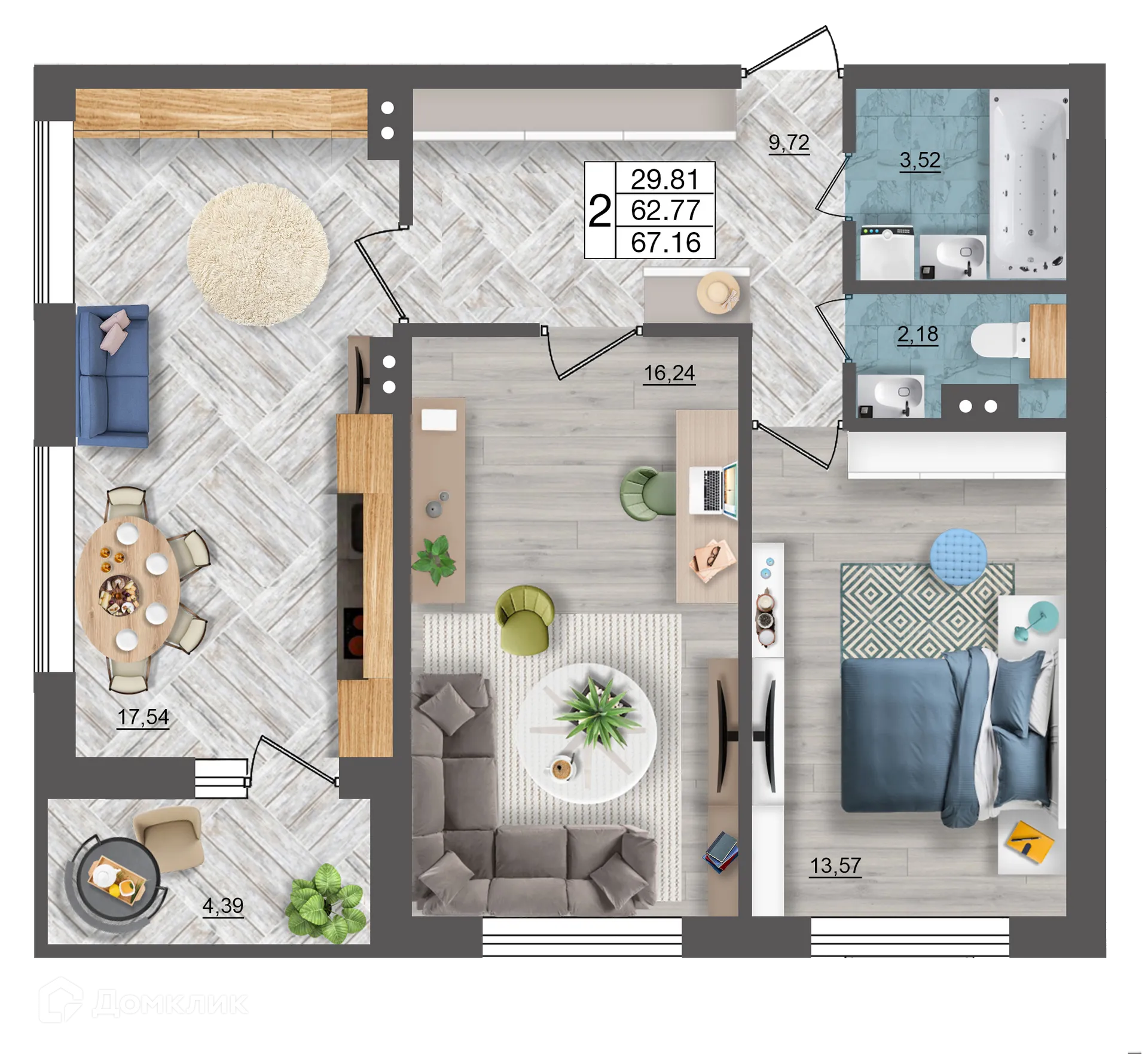 Фото квартиры в ЖК Океан