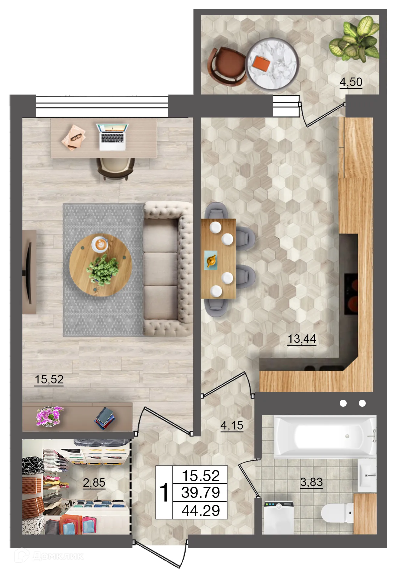 Фото квартиры в ЖК Океан