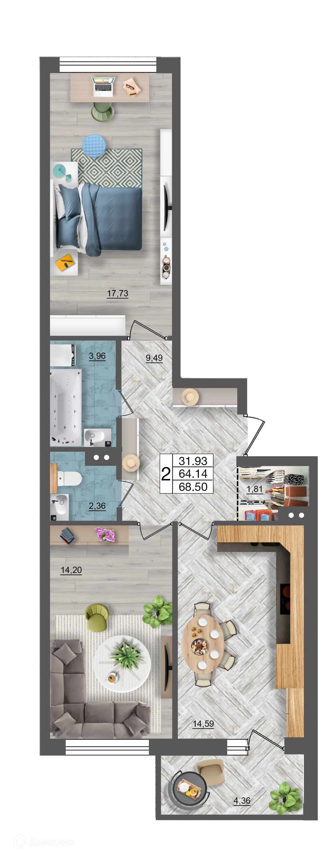 Фото квартиры в ЖК Океан