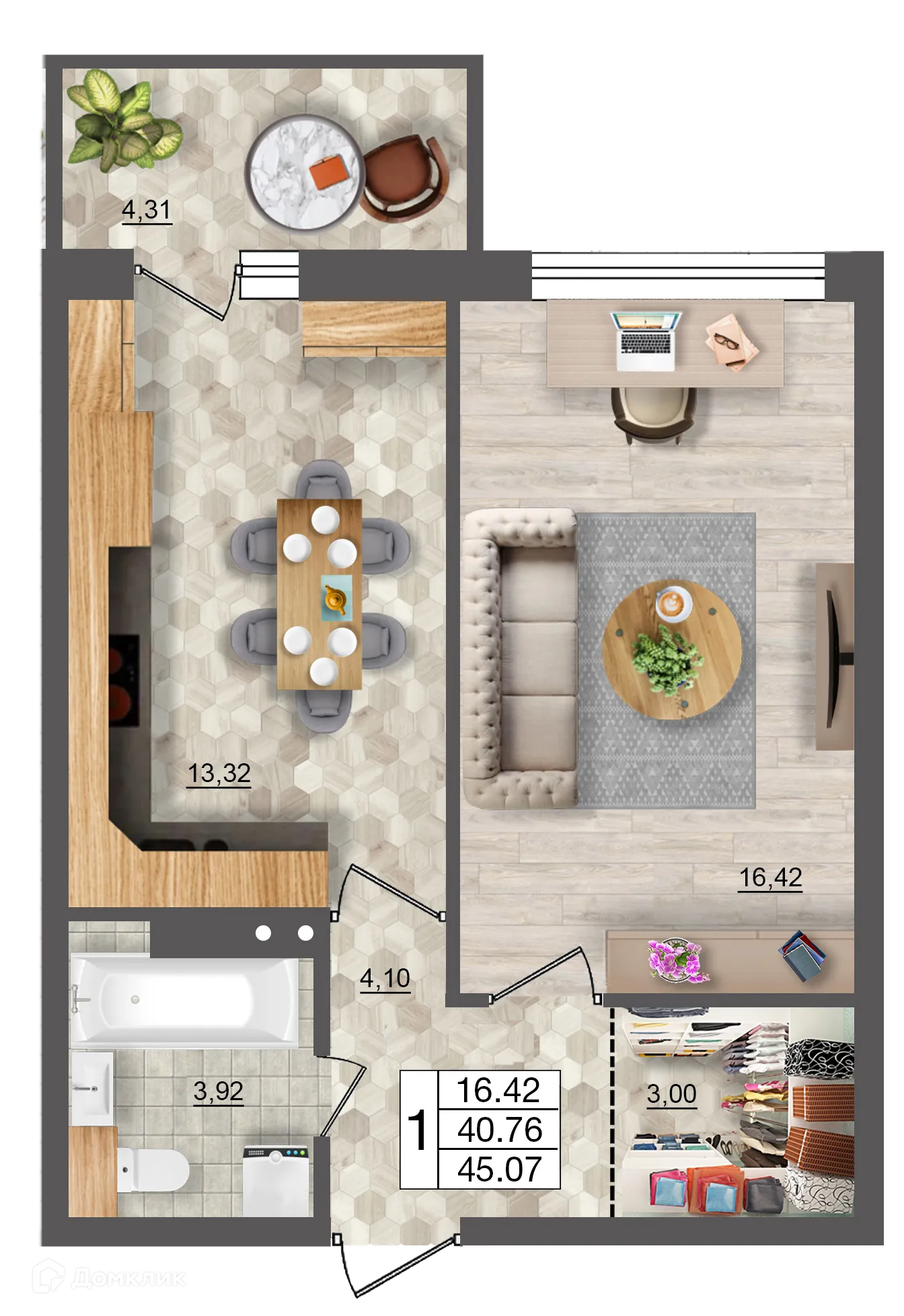 Фото квартиры в ЖК Океан