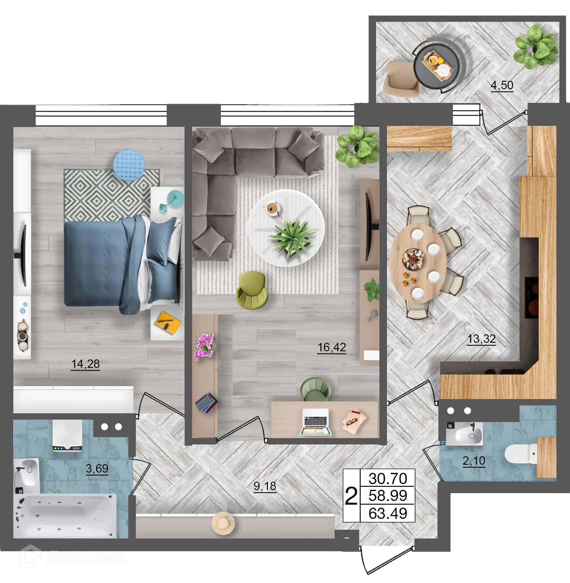 Фото квартиры в ЖК Океан