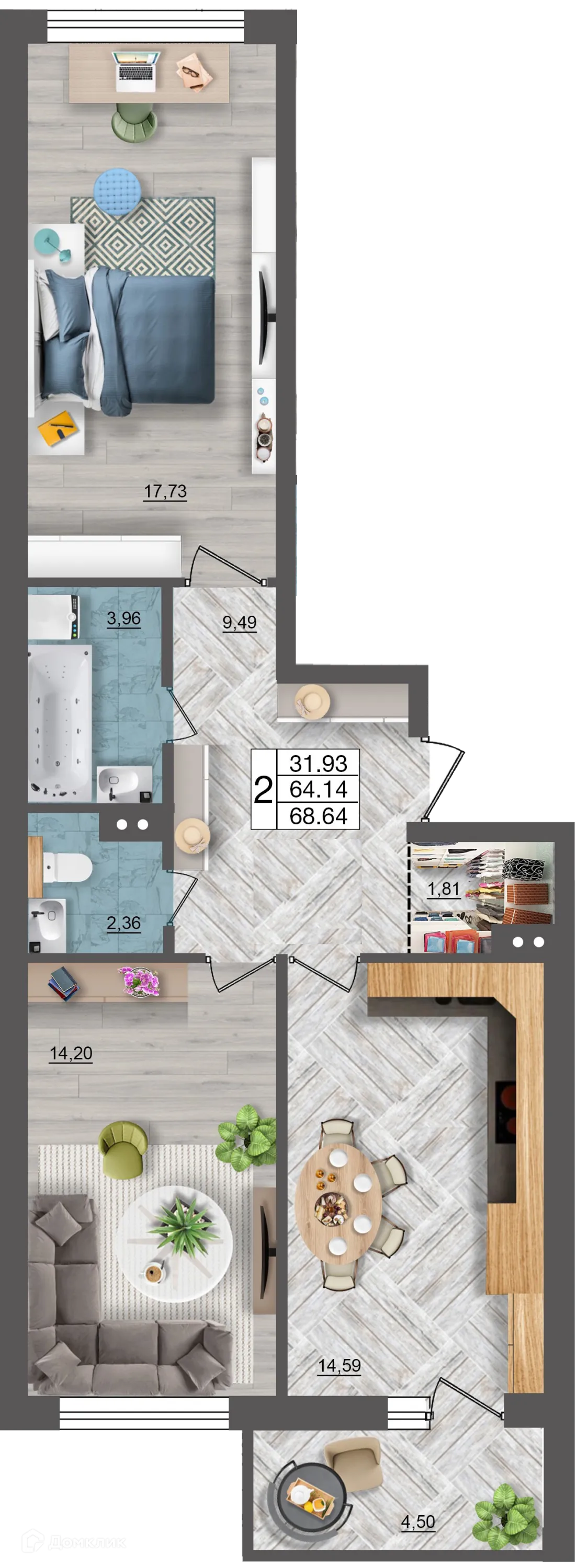 Фото квартиры в ЖК Океан