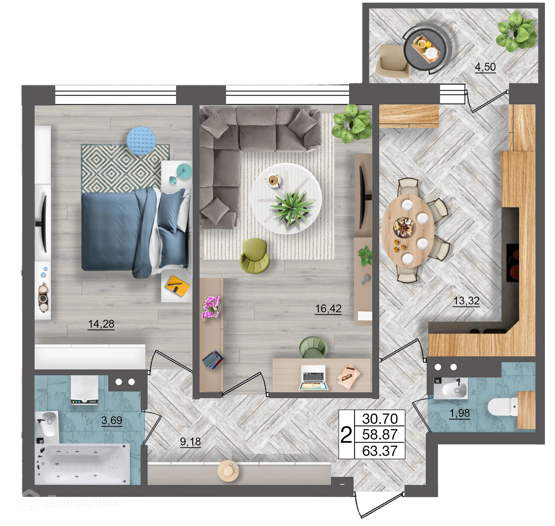 Фото квартиры в ЖК Океан