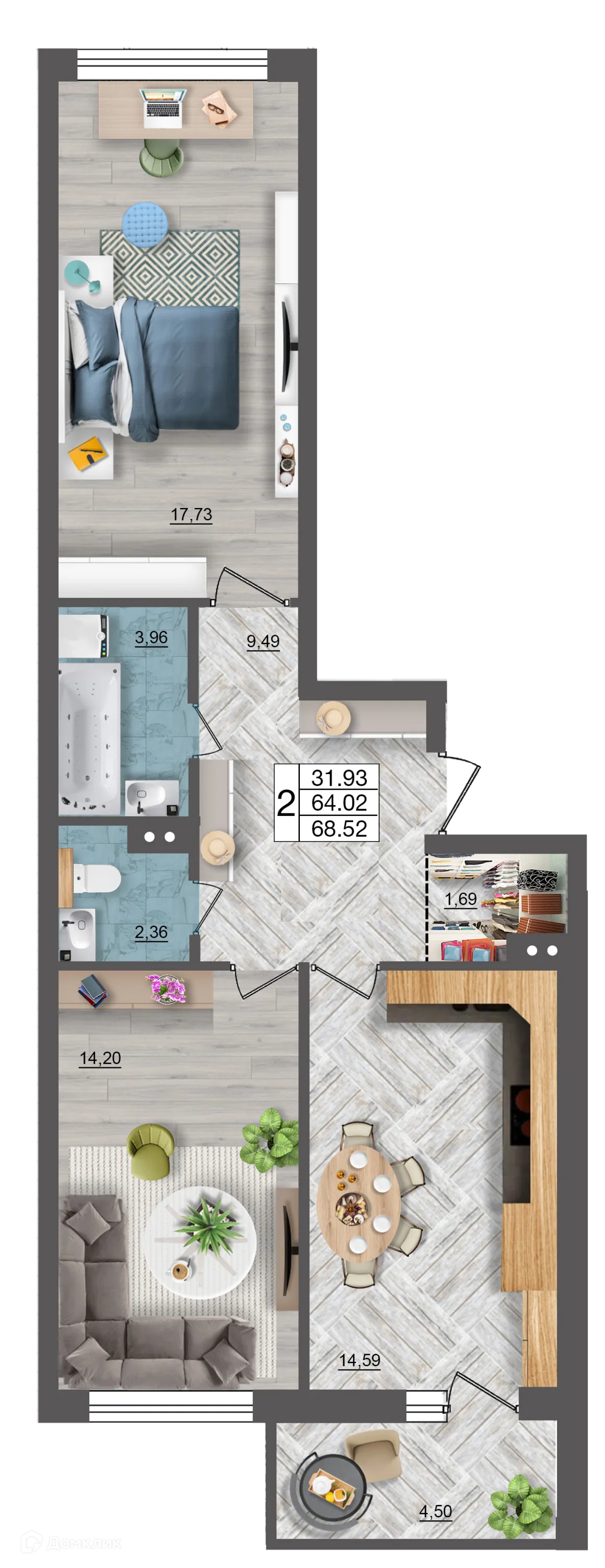 Фото квартиры в ЖК Океан