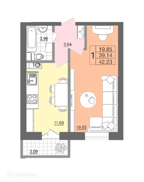 Фото квартиры в ЖК "Самолет"