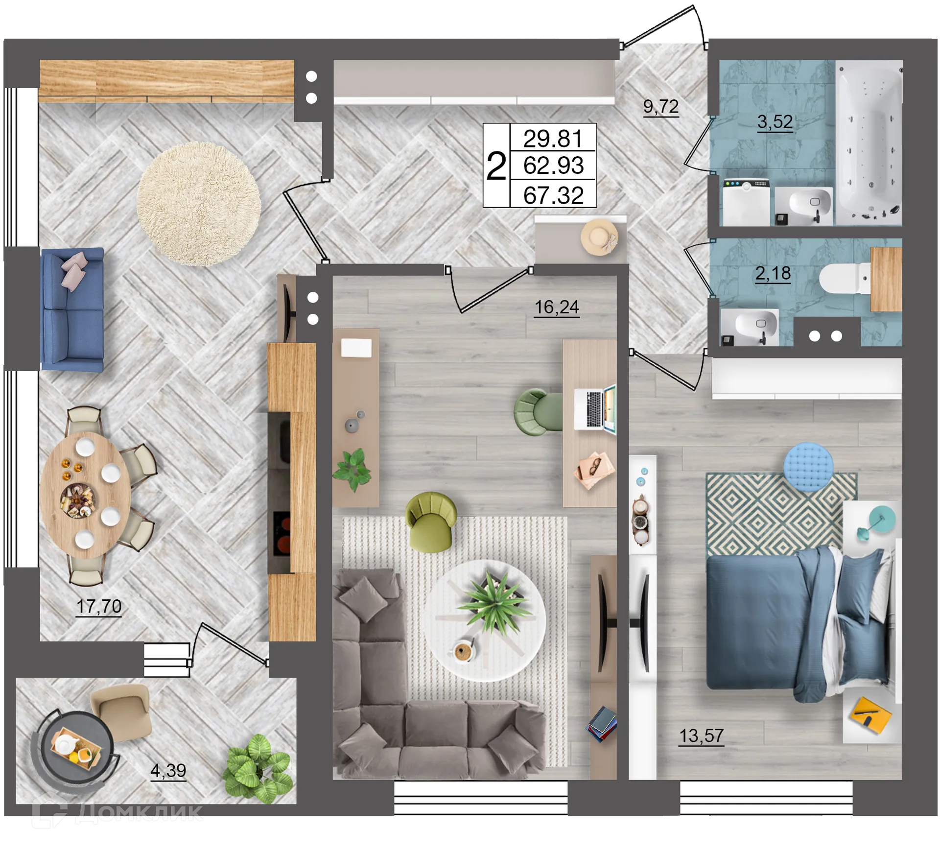 Фото квартиры в ЖК Океан