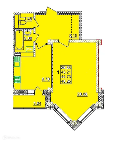 Фото квартиры в ЖК Дом по ул Крупской