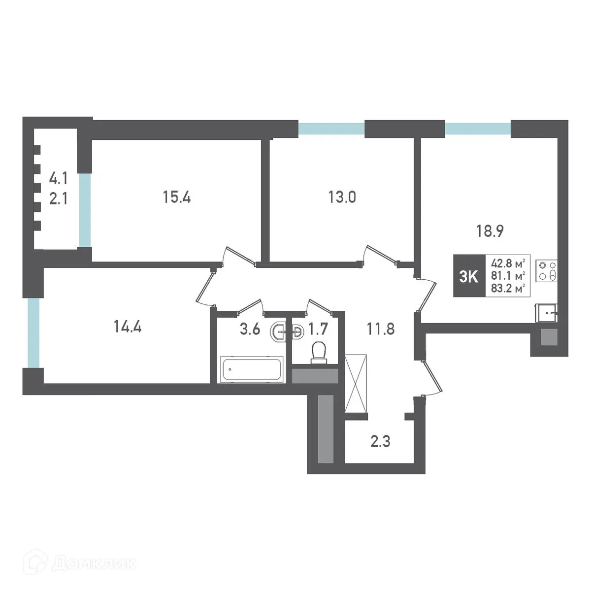 Фото квартиры в ЖК Никольский