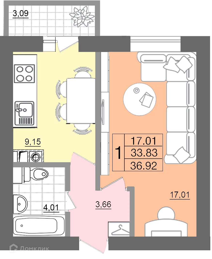Фото квартиры в ЖК "Европейский"