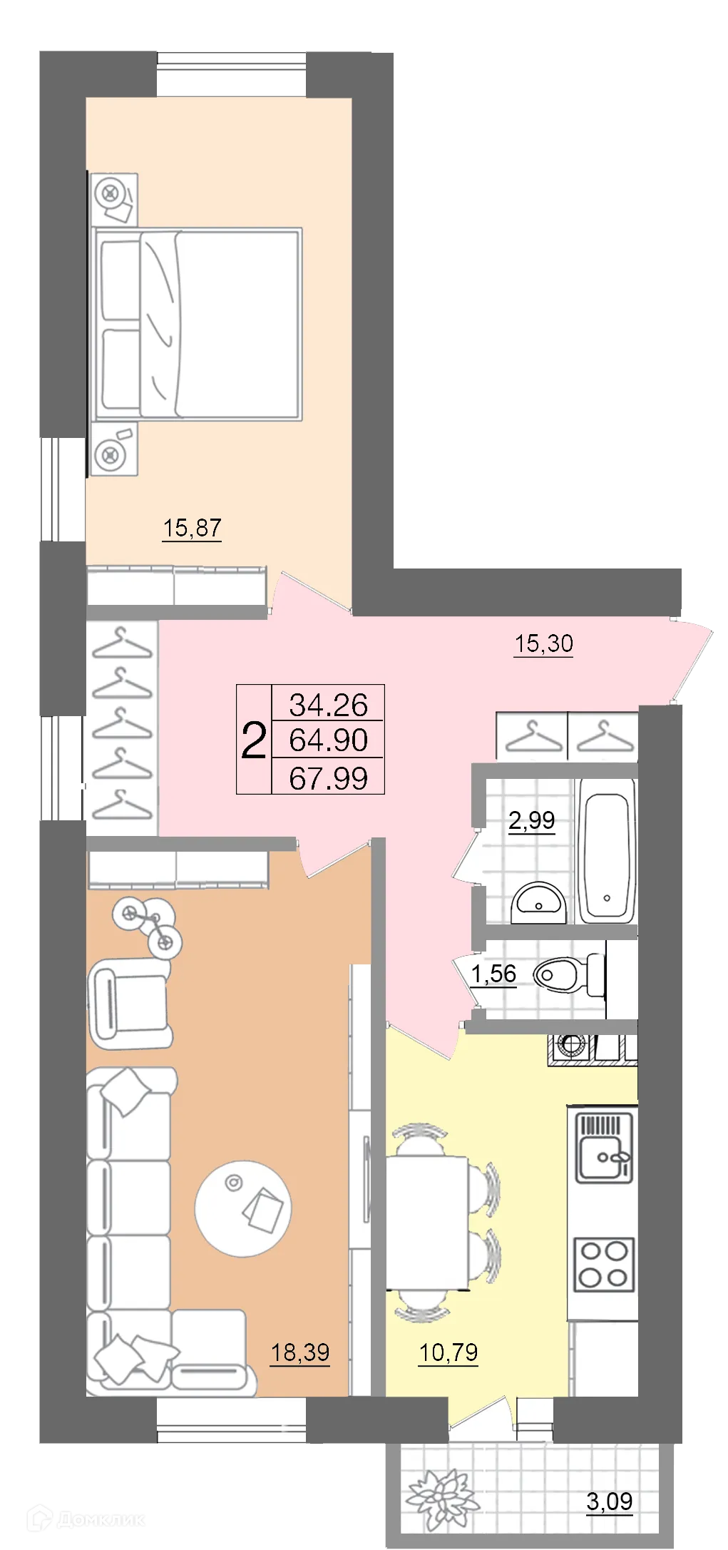 Фото квартиры в ЖК "Европейский"