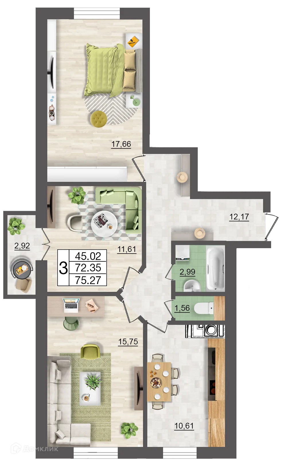 Фото квартиры в ЖК Максимум