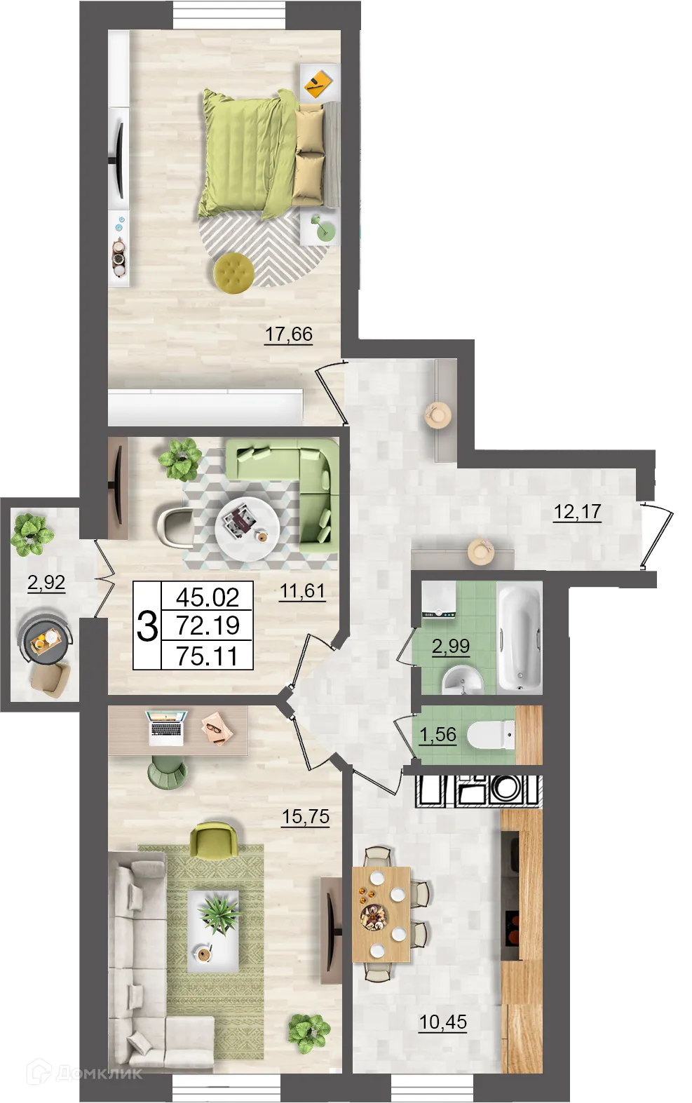 Фото квартиры в ЖК Максимум