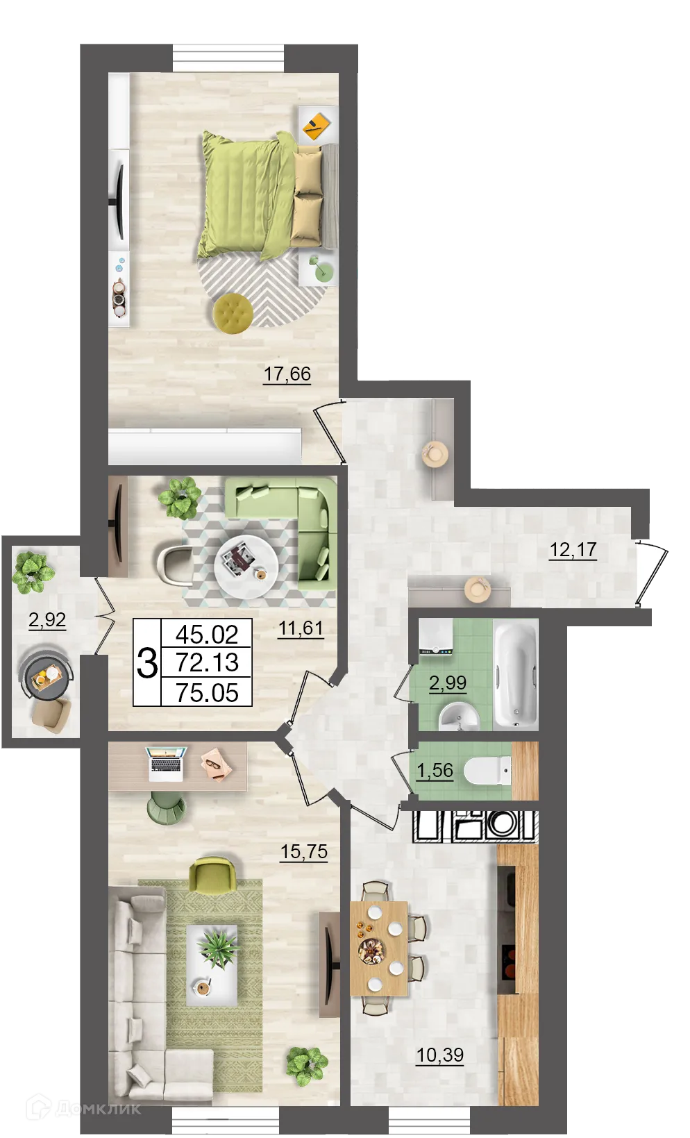 Фото квартиры в ЖК Максимум