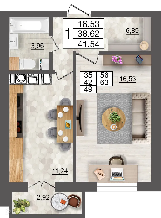 Фото квартиры в ЖК Максимум
