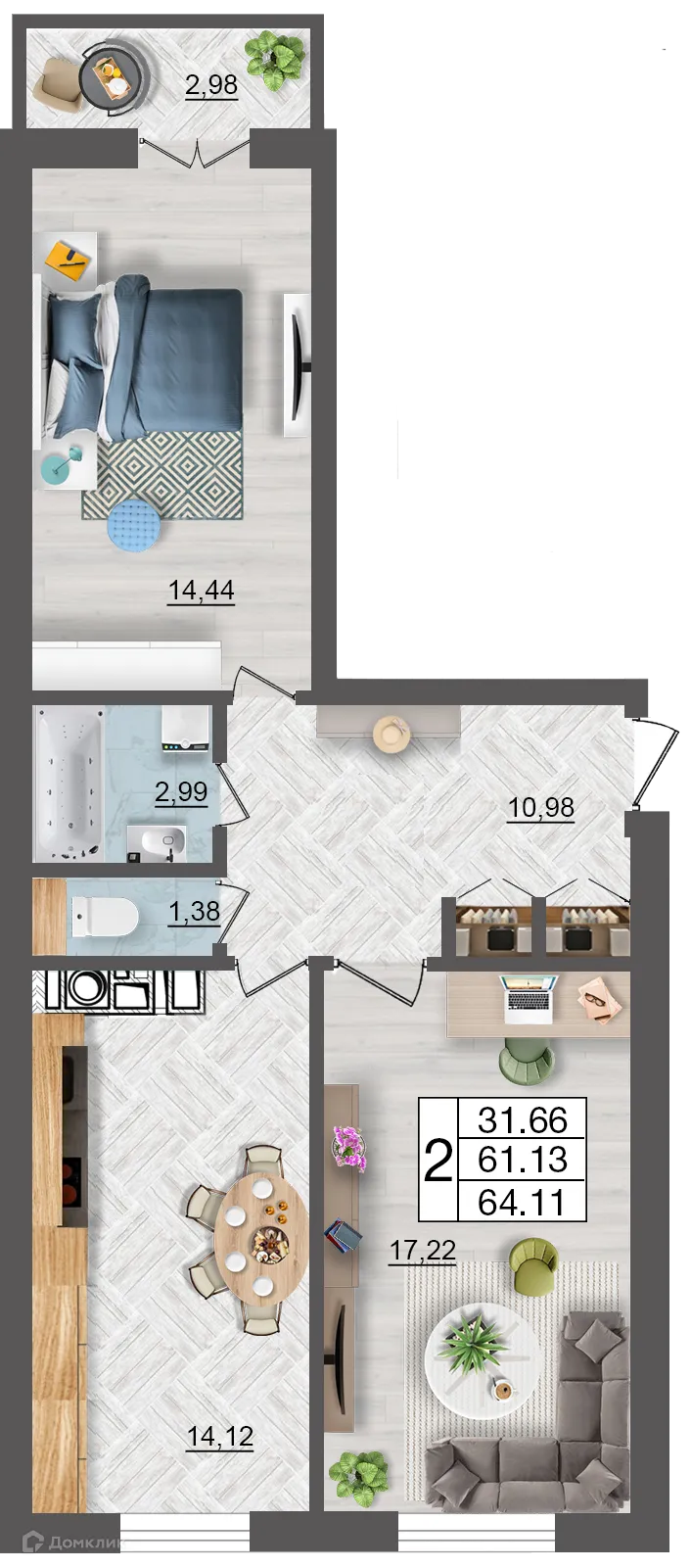 Фото квартиры в ЖК Максимум